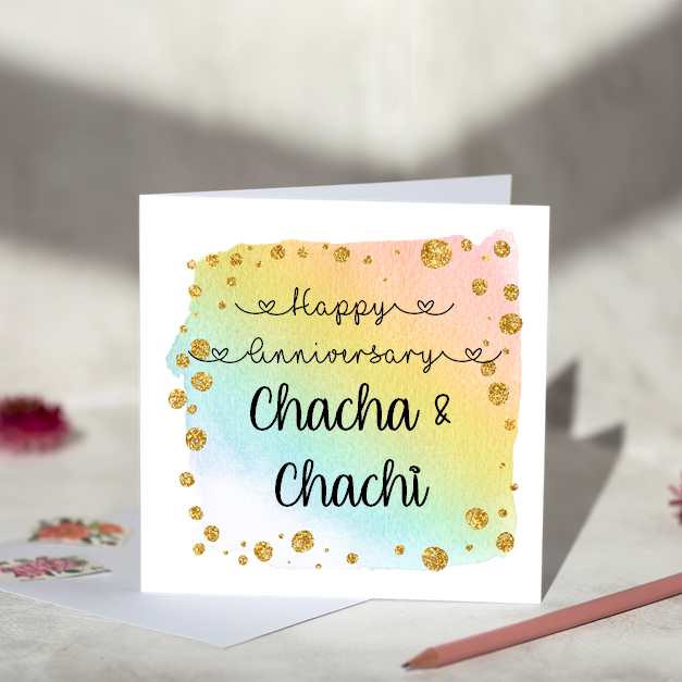 Personalised Happy Anniversary Greeting Card