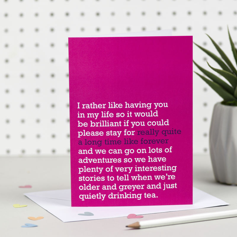 Really Quite A Long Time Like Forever' Card