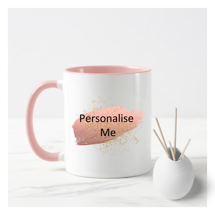 
                  
                    Personalise Me Rose & Beige Glitter Design Mug
                  
                