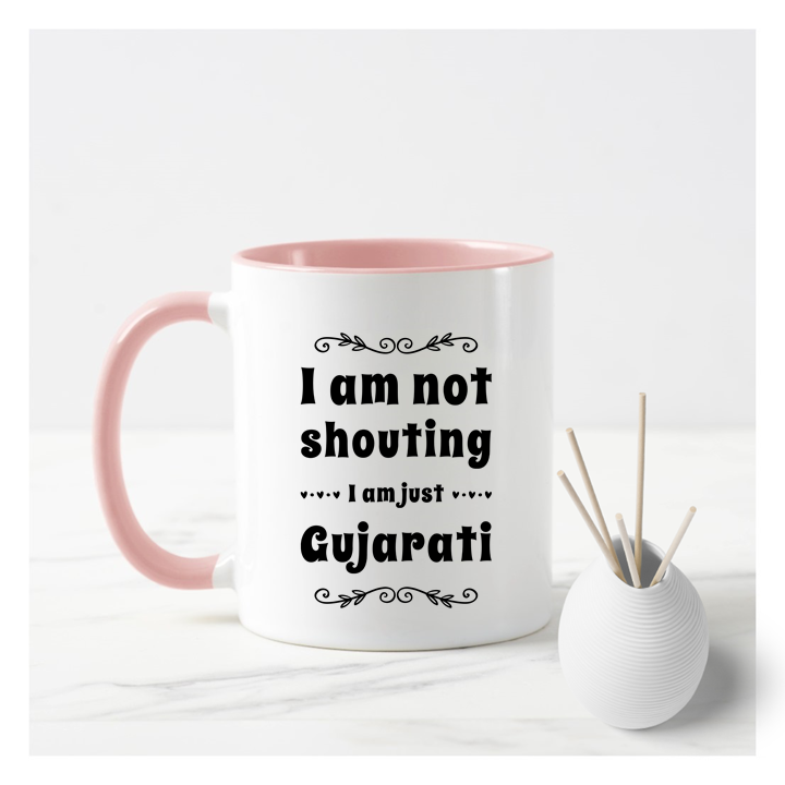 I Am Not Shouting Gujarati Mug