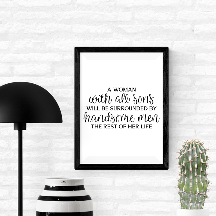 
                      
                        A Woman with all Sons is Art Print or Framed
                      
                    