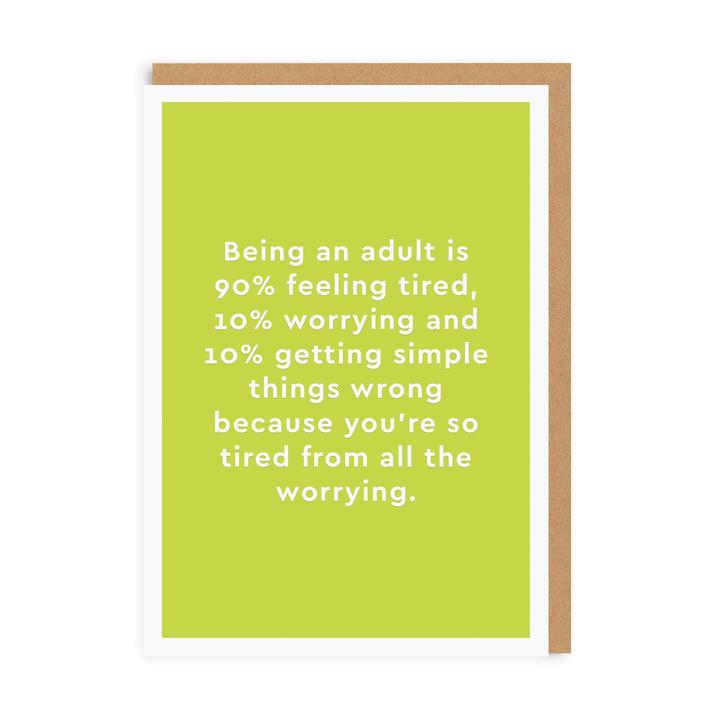 Being an Adult Greeting Card