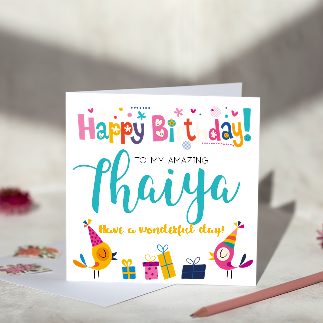 Amazing Thaiya Birthday Card