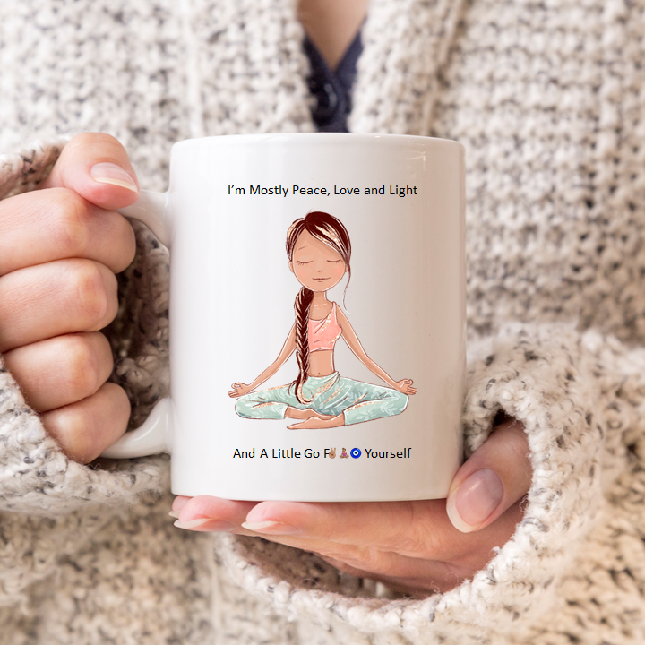 Peace Love & Light Yoga Mug