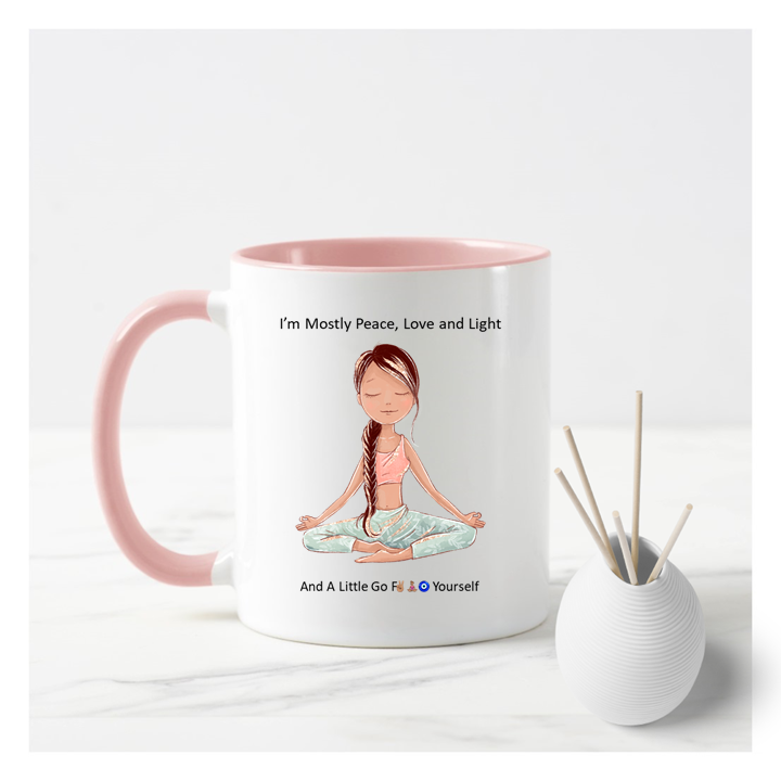 Peace Love & Light Yoga Mug