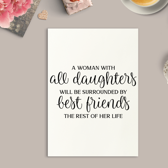 A Woman with all Daughters is Art Print or Framed