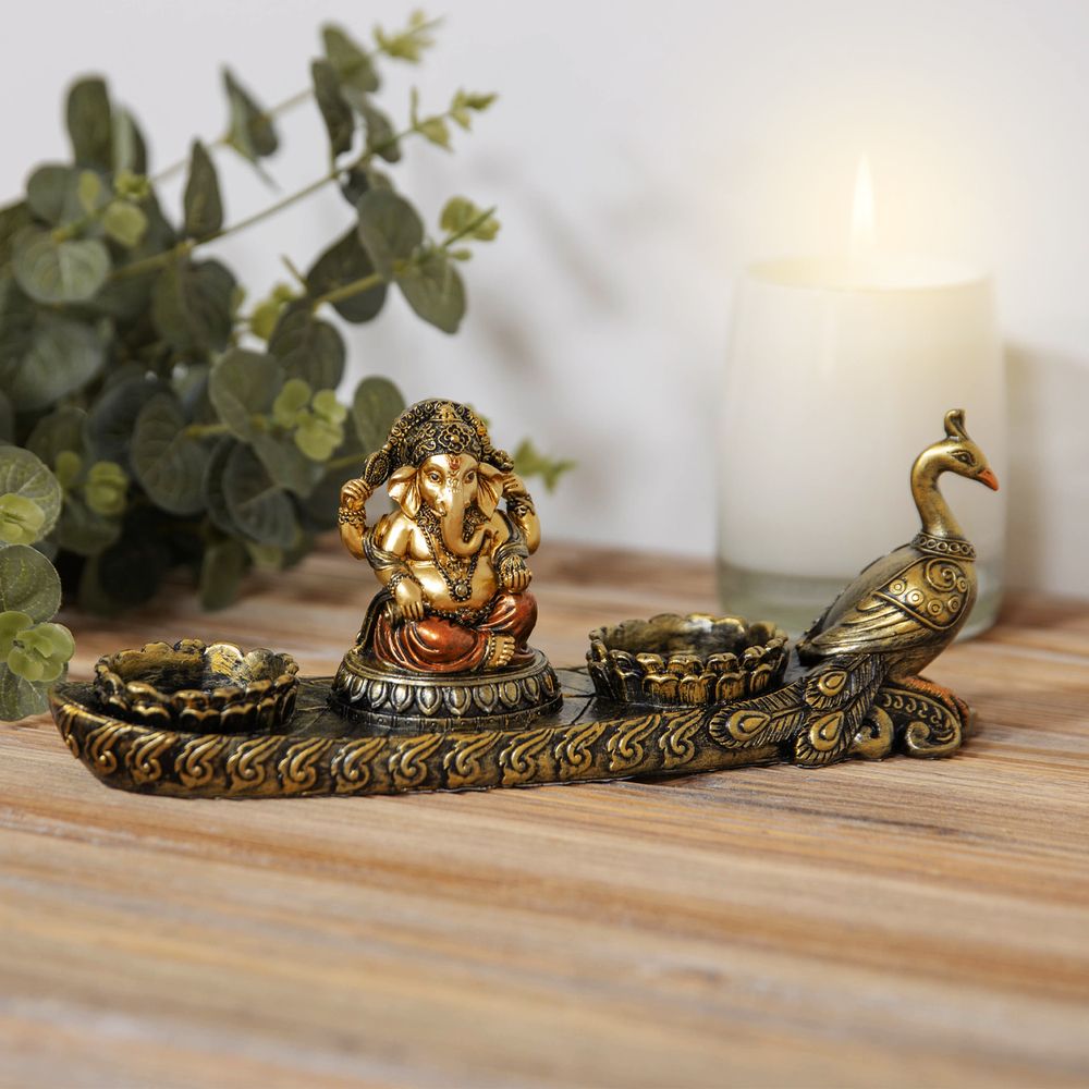 
                      
                        Faith & Hope Bronze Effect Ganesh Double Tealight Holder
                      
                    