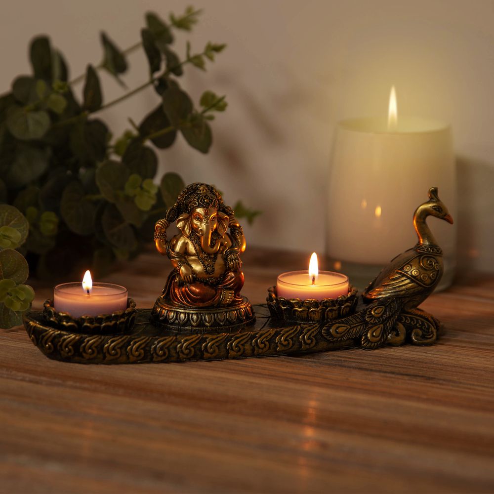 
                      
                        Faith & Hope Bronze Effect Ganesh Double Tealight Holder
                      
                    