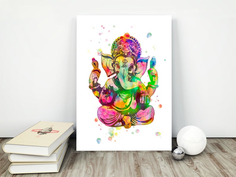 Ganesh Watercolour Print or Framed