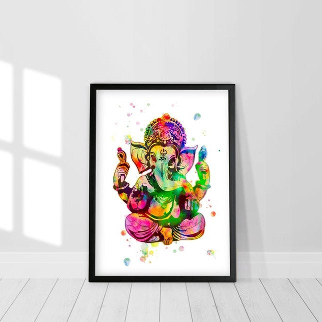 Ganesh Watercolour Print or Framed