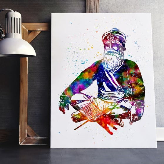 Baba Deep Singh Watercolour Print or Framed