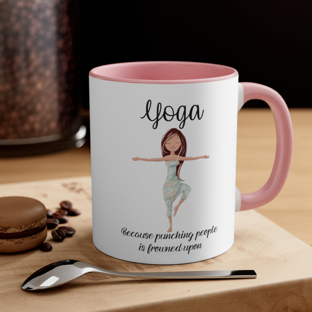Punching People Yoga Mug – Beauty and The Button