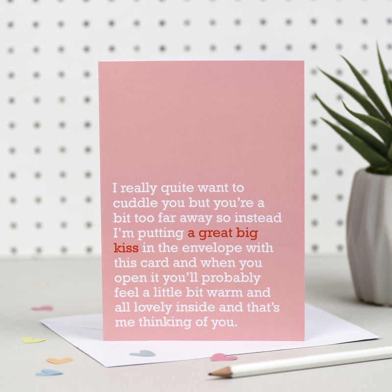 A Great Big Kiss' Thinking Of You Card
