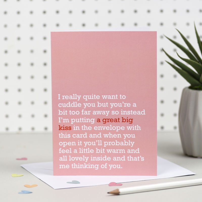 
                  
                    A Great Big Kiss' Thinking Of You Card
                  
                