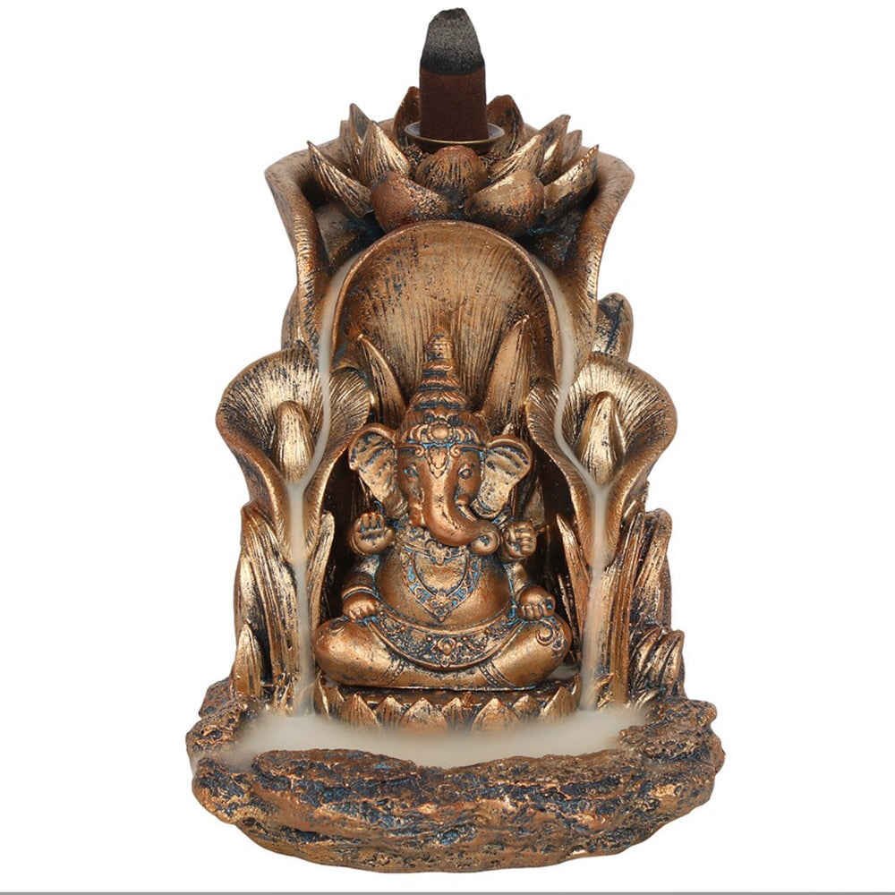 BRONZE GANESH BACKFLOW INCENSE BURNER