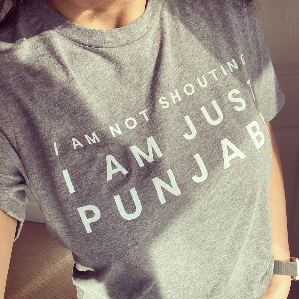 I Am Not Shouting Punjabi Unisex T-Shirts Grey