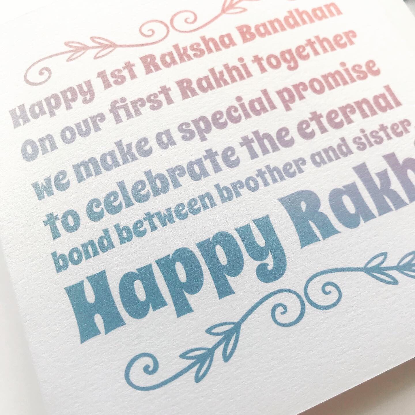 First Rakhi Card Brother & Sister