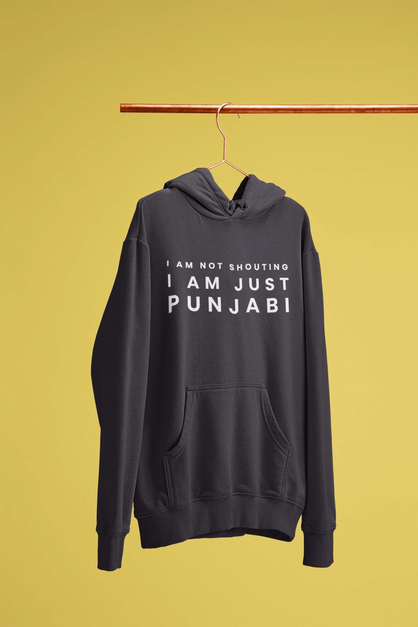 I Am Not Shouting Punjabi Unisex Hoodie - Storm Grey