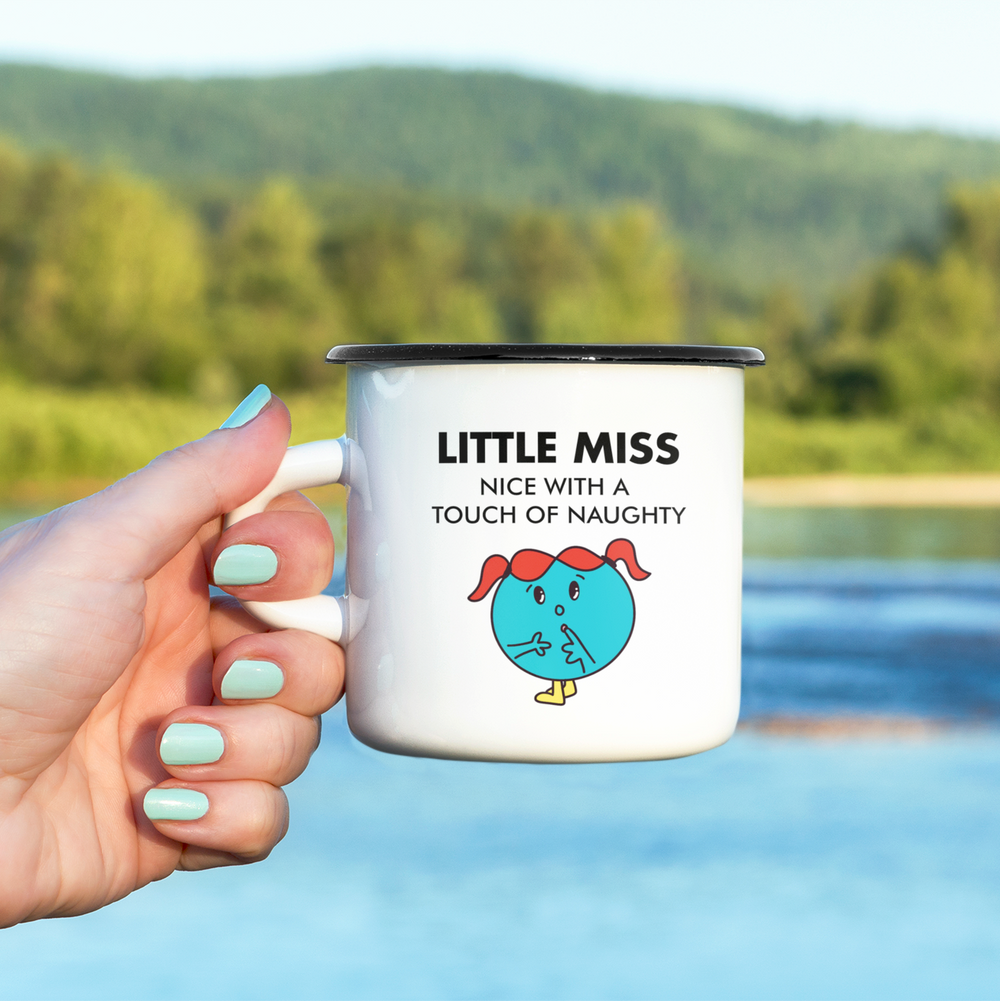 Little Miss Naughty But Nice Ceramic Camper Mug