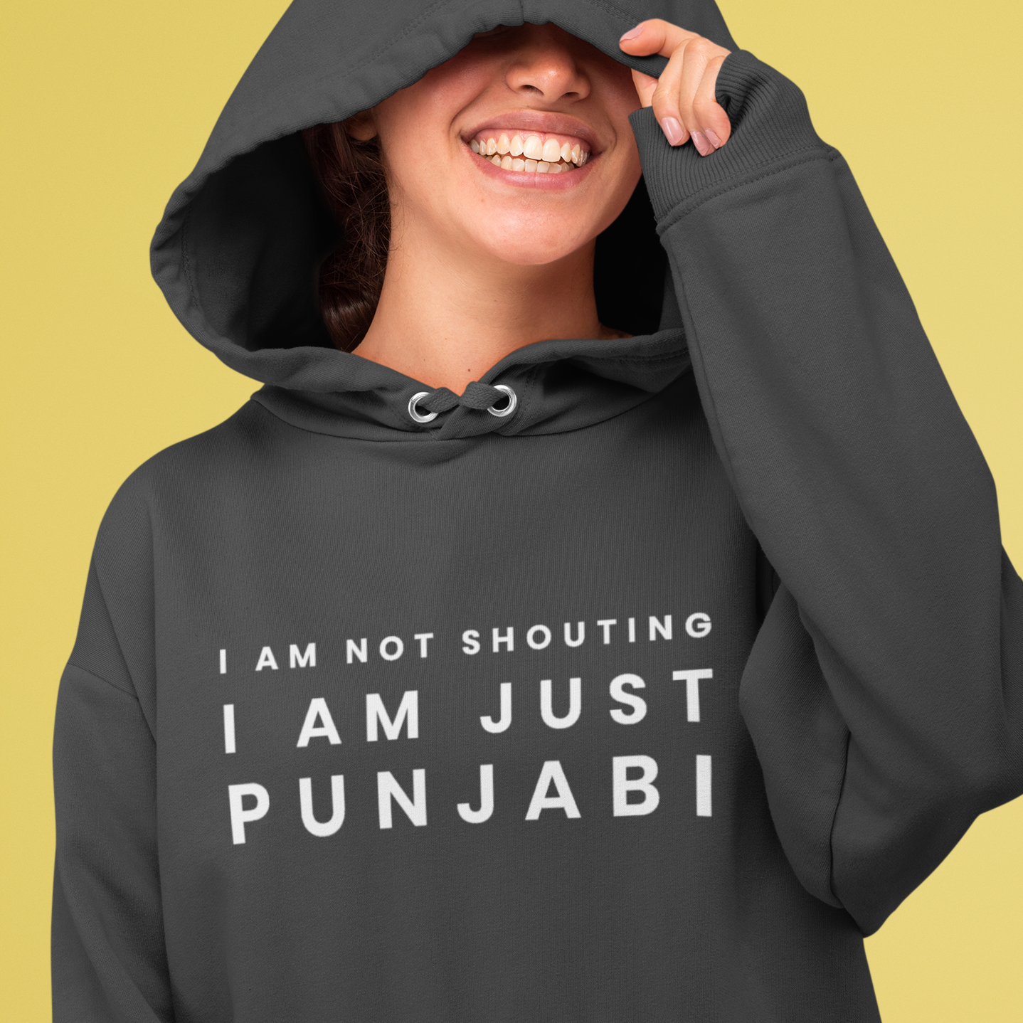 I Am Not Shouting Punjabi Unisex Hoodie - Storm Grey